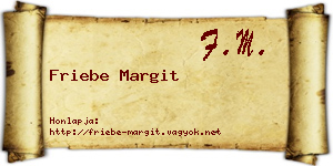 Friebe Margit névjegykártya